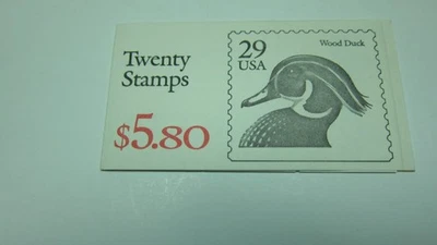 U.S. 1991 Wood Duck Stamp Booklet. Scott # BK174 (20 of Scott # 2484) (29 cent) - Image 1 of 2