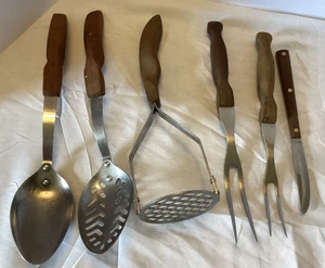 VTG Cutco Kitchen Utensil Set of 5 Plus Table Knife/Utensil #12/#13/#14/#26/#27 - Picture 1 of 13