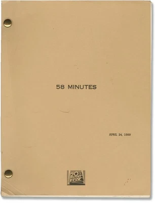 Renny Harlin DIE HARD 2 58 MINUTES Original screenplay for the 1990 #146422 - Image 1 of 2