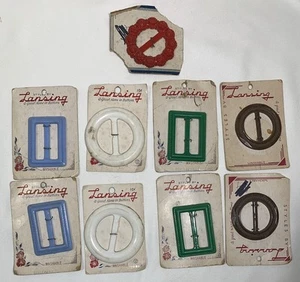 Vintage Sewing Buckles on Cards Plastic - Lansing - Picture 1 of 6