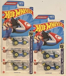 5x Hot Wheels Mario Kart Standard Kart Lot - Bild 1 von 1