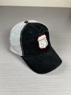 Playboy Hat Cap Snap Back Black White Mesh Trucker Patch 53 Logo Mens One Size - Image 1 of 4