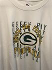 Green Bay Packers Football NFL Majestic 4XL  T-Shirt Long Sleeve White