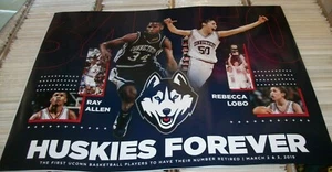 PÓSTER DE RETIRO DE BALONCESTO UCONN HUSKIES FOREVER - RAY ALLEN - REBECCA LOBO - Imagen 1 de 1