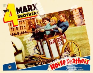 MARX BROTHERS 1936 R HORSE FEATHERS GROUCHO HARPO CHICO ZEPPO 11x14 LOBBY CARD - Picture 1 of 1