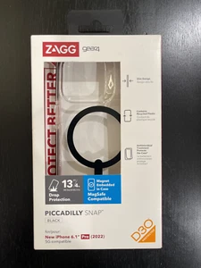 ZAGG Gear4 Piccadilly Snap MagSafe Case for iPhone 13 6.1" ONLY - Clear/Black - Picture 1 of 3