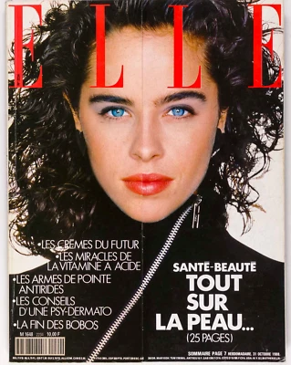 Patty Sylvia YASMIN LE BON Willy Van Rooy ELLE magazine October 1988 vtg TWEED - Image 1 of 4