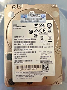 HPE CERTIFIED EG1200JEMDA ST1200MM0088 2.5" 1.2TB SAS 12GB/s 10K RPM HDD - Picture 1 of 3