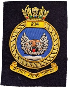Insignia de parche 814 del Escuadrón Aéreo Naval CABLEADO DORADO - LICENCIA MOD - Imagen 1 de 5