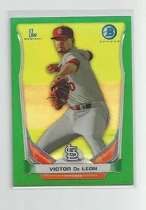 2014 Bowman Chrome VICTOR DE LEON Green Refractor 38/75 - Foto 1 di 1