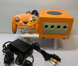Nintendo GameCube Orange DOL-001 NTSC-J BOX NGC Authentic USED Tested - Picture 1 of 5