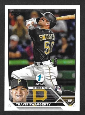 2023 Topps 1st Edition #67 Travis Swaggerty, Pittsburgh Pirates, Rookie RC - Image 1 of 2