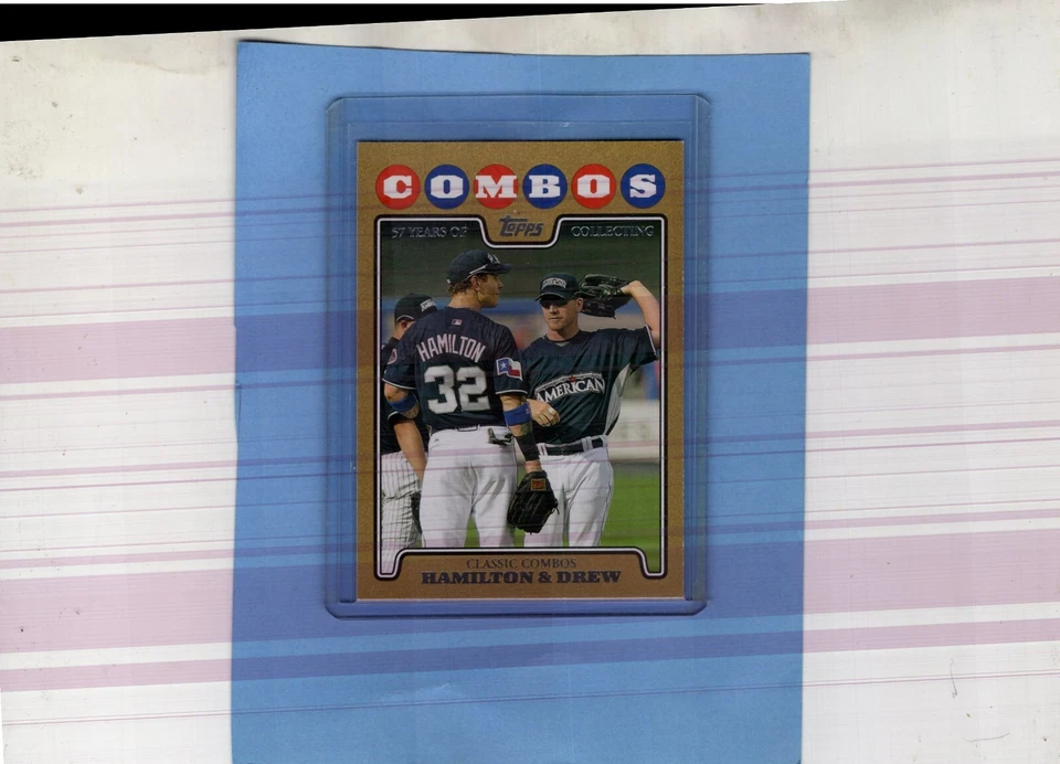 Josh Hamilton J D Drew Combo All Star Red Sox 2008 Topps Gold #UH112/2008 - Image 1 of 1