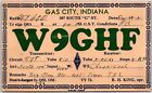 QSL Radio Card W9GHF Gas City Indiana Amateur Radio Station Posted Postcard