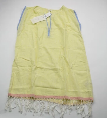 Vestido Camisa Joie Marijan Cambio Mujer Pequeño Amarillo Flecos Dobladillo Sin Mangas $178 Foto 1 de 4