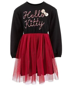 Hello Kitty Little Girls Stars Mesh-Overlay Dress - Picture 1 of 5