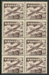 Spanish Morocco Tangier, 1949, Sc. #LC6 in Block of 8, MNH - Picture 1 of 2