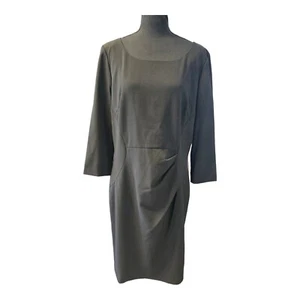 Abito donna Calvin Klein nero manica lunga taglia 14 nuovo con etichetta - Foto 1 di 8