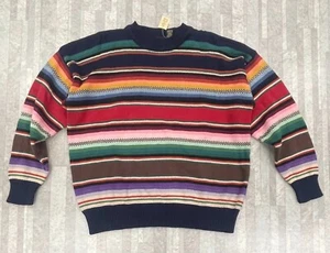 NWT Vintage Structure Knit Sweater In Multi Color Stripe Size: XL - Picture 1 of 4