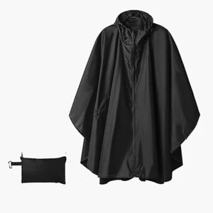 Tactical Rain Poncho Army Military Poncho Shelter Waterproof Hiking Camping USA - Picture 1 of 18