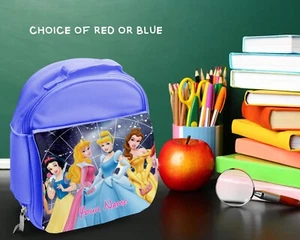 Disney Princess Lunch Bag Kids Personalised School Lunch Box Name Printed - Picture 1 of 3