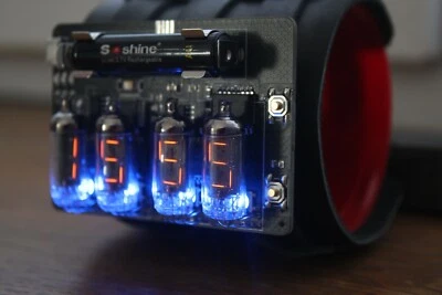 NIXIE VFD NUMITRON ERA WRIST WATCH CLOCK IV-16 Temparature Steampunk Cosplay - Image 1 of 4