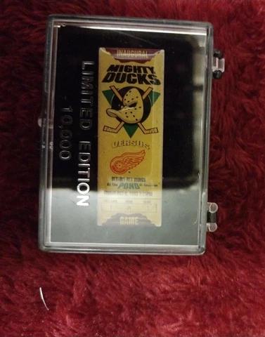 Vintage Mighty Ducks of Anaheim Inaugural Ticket Pin Limited Edition Cover