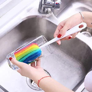 Water Bottle Cup Mug Brush Scrubber With Long Handle Comfort Grip Brushes Cheap - Picture 1 of 7