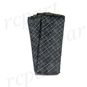 New Men's Polyester Pocket Square Hankie Only Black gray checkers plaids formal - Picture 1 of 2