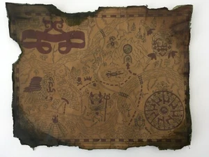 Schatzkarte Maya Azteken Pirat goldgealterte Reproduktion Replik Kunst Posterdruck - Bild 1 von 6