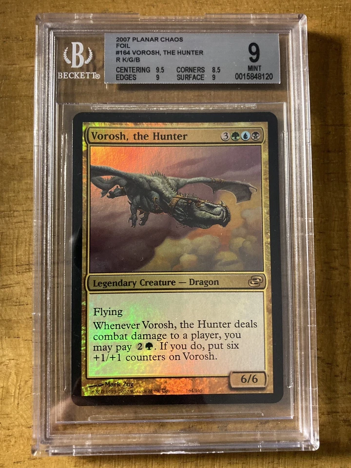MTG✨VOROSH, THE HUNTER FOIL✨Planar Chaos BGS 9 MINT 2007 RARE Creature POP 3 ! - Image 1 of 2