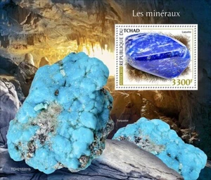 Chad 2021 MNH Minerals Stamps Lazurite Turquoise 1v S/S - Picture 1 of 1