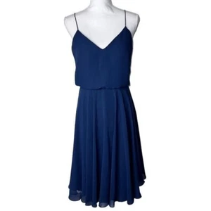 BHLDN Jenny Yoo Collection Navy Sienna Bridesmaid Dress size 8 - Picture 1 of 12