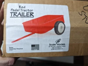 Vintage NOS 2000 USA Ertl Maßstab Modell Kunststoff Pedal Traktor Anhänger Wagen IH rot - Bild 1 von 11