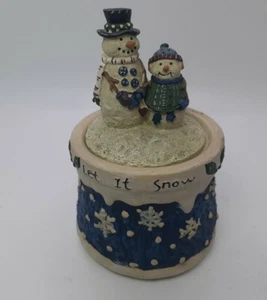 Schneemann Weihnachtskerze mit Deckel, Schneeflocken und Vogelhaus - Bild 1 von 8