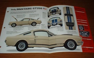 1966 Mustang Shelby GT350 Original Imp Brochure Specs Info 66 GT 350 289 67 68 - Picture 1 of 1