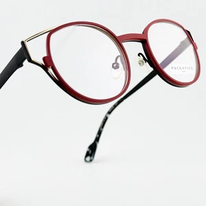Stylish FACE A FACE Eyeglass Lewit 2 Specs UNIQUE Frame Red/Gold Black Granite - Picture 1 of 14