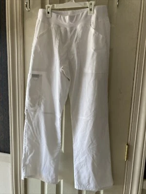 Cherokee WOMENS White Scrub Pants WW110P SZ Small Petite Exc Condition NWOT - Image 1 of 4