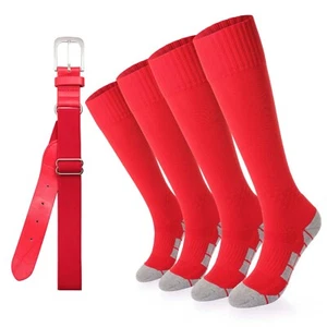Youth Baseball Socks & Belt Softball T-Ball Athletic Combo Set for Boys Girls - Picture 1 of 8