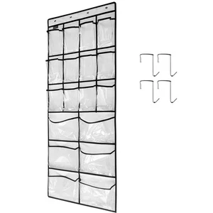 Extra Large Hanging Crystal Clear Over Door Shoe Organizers, Closet Shoe Orga... - Picture 1 of 6