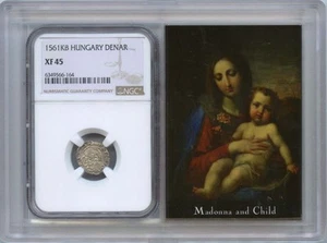 1561KB Hungary Denar Ferdinand Madonna and Child NGC XF45 - Picture 1 of 4