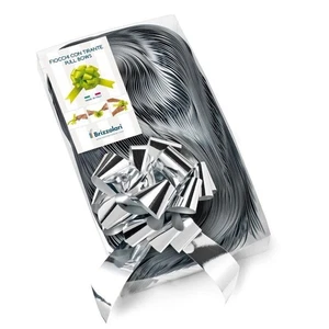 Brizzolari 30 pz Fiocco Strip Coccarda Autotirante 31mm Argento Lucida 04 - Foto 1 di 1