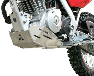 Placa de deslizamiento de aluminio Tusk plateada para Honda CRF125F 2014-2025 Foto 1 de 4