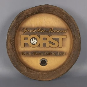 Stemma Pubblicitario Birra FORST Botte Targa Vetroresina Tedesca Vintage 1960 - Imagen 1 de 9