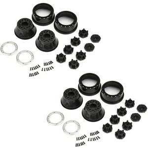 Pro-Line 1/10 Raid Bead-Loc Fr/Rr 2.2"/3.0" 12 & 14mm SC Wheels (4) Silvr/Blk - Picture 1 of 5