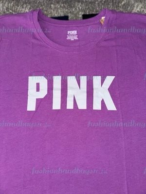Camiseta VICTORIA’S SECRET PINK Everyday XXL 2XL Púrpura Blanco Logo VS NUEVA Foto 1 de 4