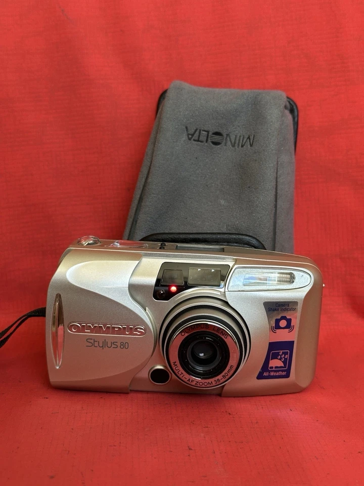 OLYMPUS µ mju III 80 (Stylus 80) 35mm Film Point & Shoot Camera Tested working - Image 1 of 4