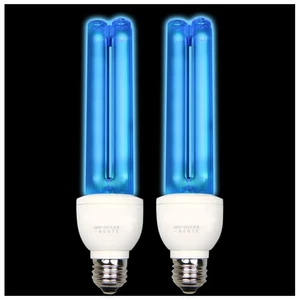 2 Pack UV Light Bulb with Ozone 25 Watt UVC Bulb 185nm/254nm E26 2 Count - Picture 1 of 8