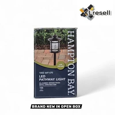 Hampton Bay Birmingham 155 流明油磨青铜 LED 户外路灯 1 件装 — 第 1/4 张图片