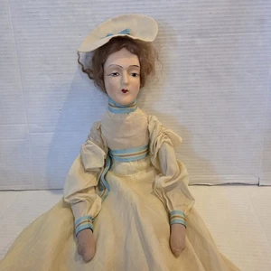 Vintage Boudoir Puppe viktorianisches Spitzenkleid bestickt Rock Flapper Sammlerstück - Bild 1 von 22